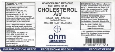 2oz Bottle Label (Cholesterol Aid)